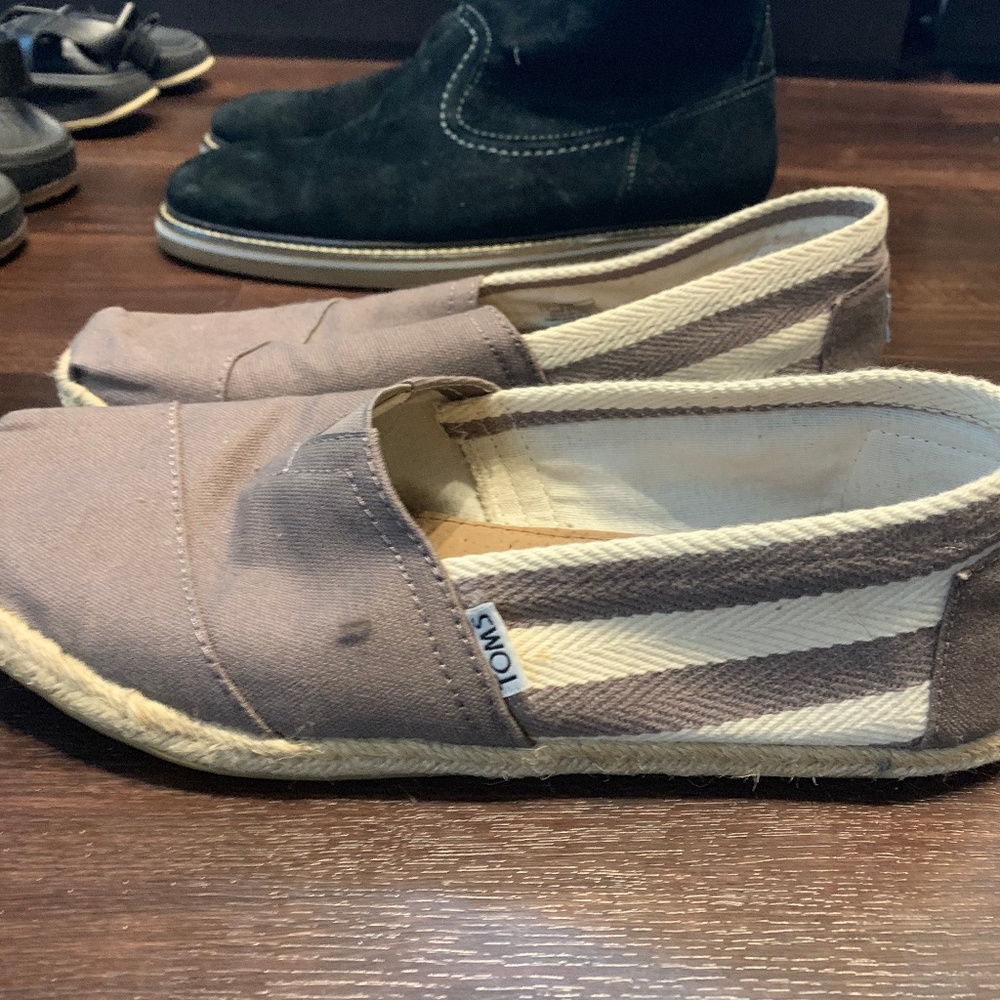 Toms canvas with linen rope sole